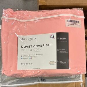 King Size Pink Zipper Closure Duvet Cover Set Ultra Soft All Season -1901-PK-K